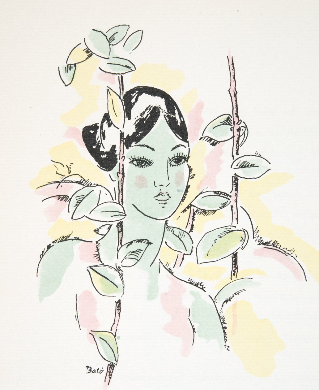 Ilustrace z časopisu Styl, vyd. 1922 (pochoárový tisk) od German School