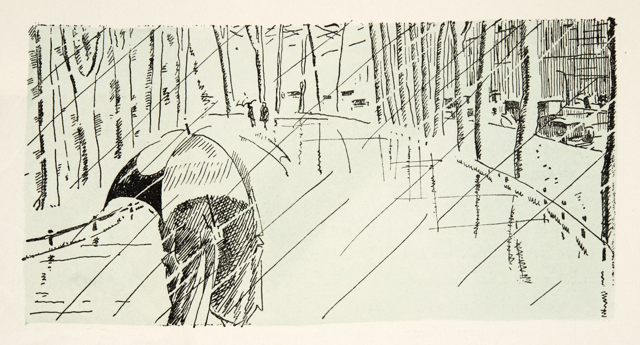 Ilustrace z časopisu Styl, vyd. 1922 (pochoárový tisk) od German School