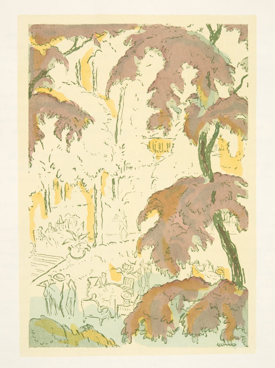 Ilustrace z časopisu Styl, vyd. 1922 (pochoárový tisk) od German School