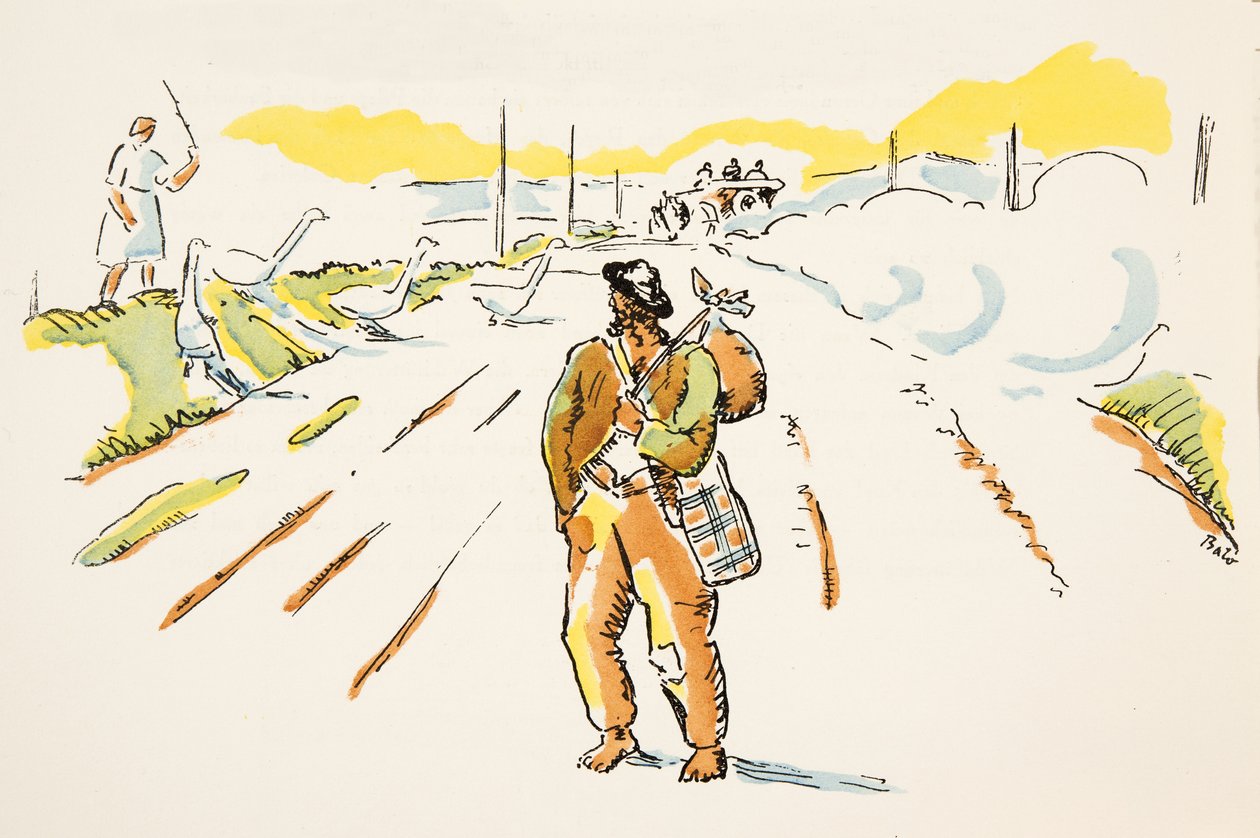 Ilustrace z časopisu Styl, vyd. 1922 (pochoárový tisk) od German School