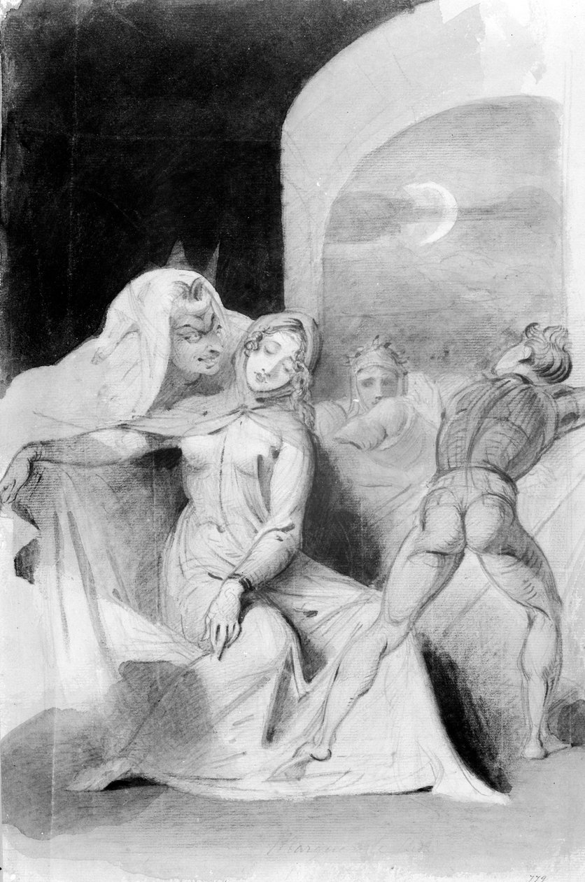 Ilustrace z Fausta, 19. století od German School