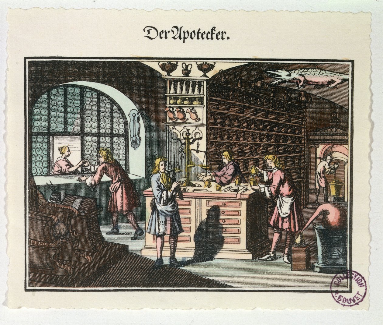 Interiér lékárny, cca 1700 od German School