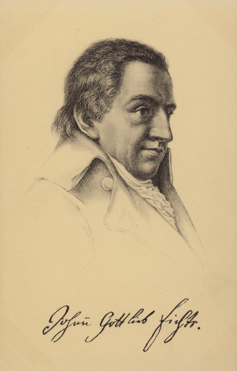 Johann Gottlieb Fichte (1762-1814), německý filozof a spisovatel (litografie) od German School