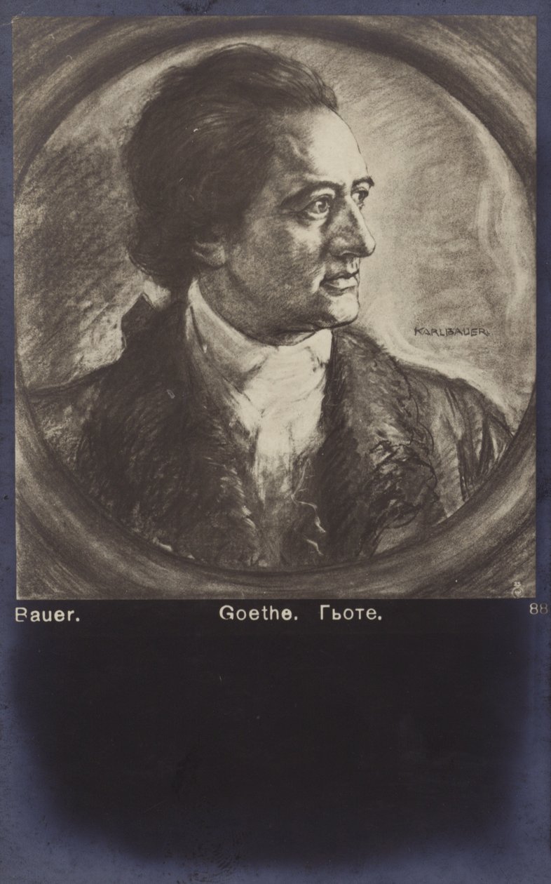 Johann Wolfgang von Goethe (1749-1832), německý básník, prozaik a dramatik (litografie) od German School