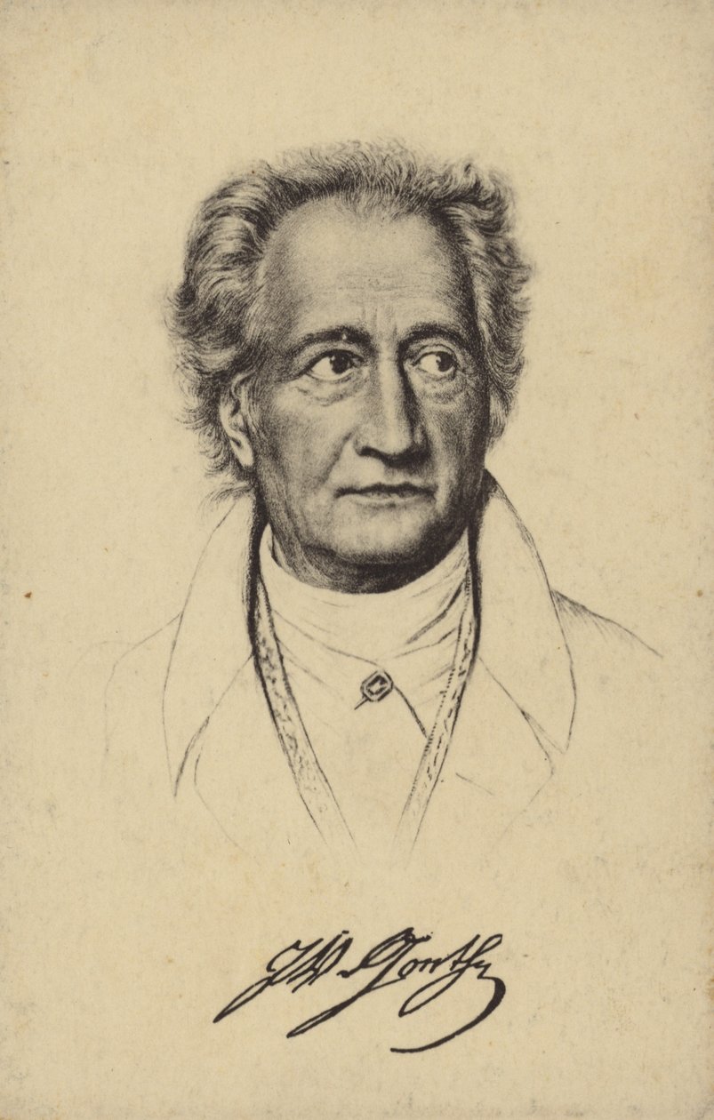 Johann Wolfgang von Goethe (1749-1832), německý básník, prozaik a dramatik (litografie) od German School