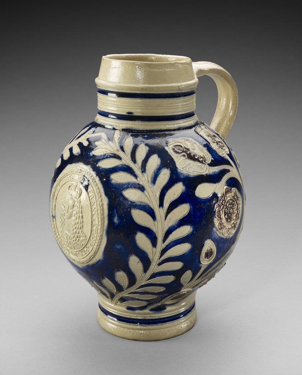 Džbán, c. 1689-1702 (solně glazovaná kamenina) od German School