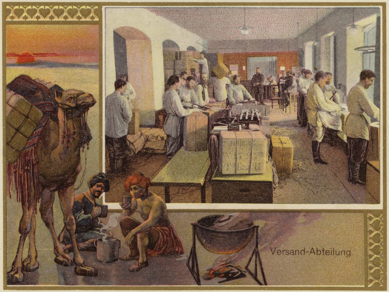 Reklama bratří K a S Popovů (barevná litografie) od German School