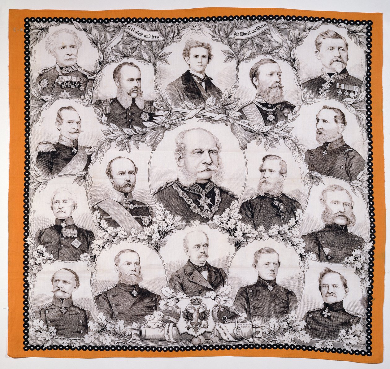 Císař Vilém I. (1797-1888) obklopený německými generály, 1870 od German School