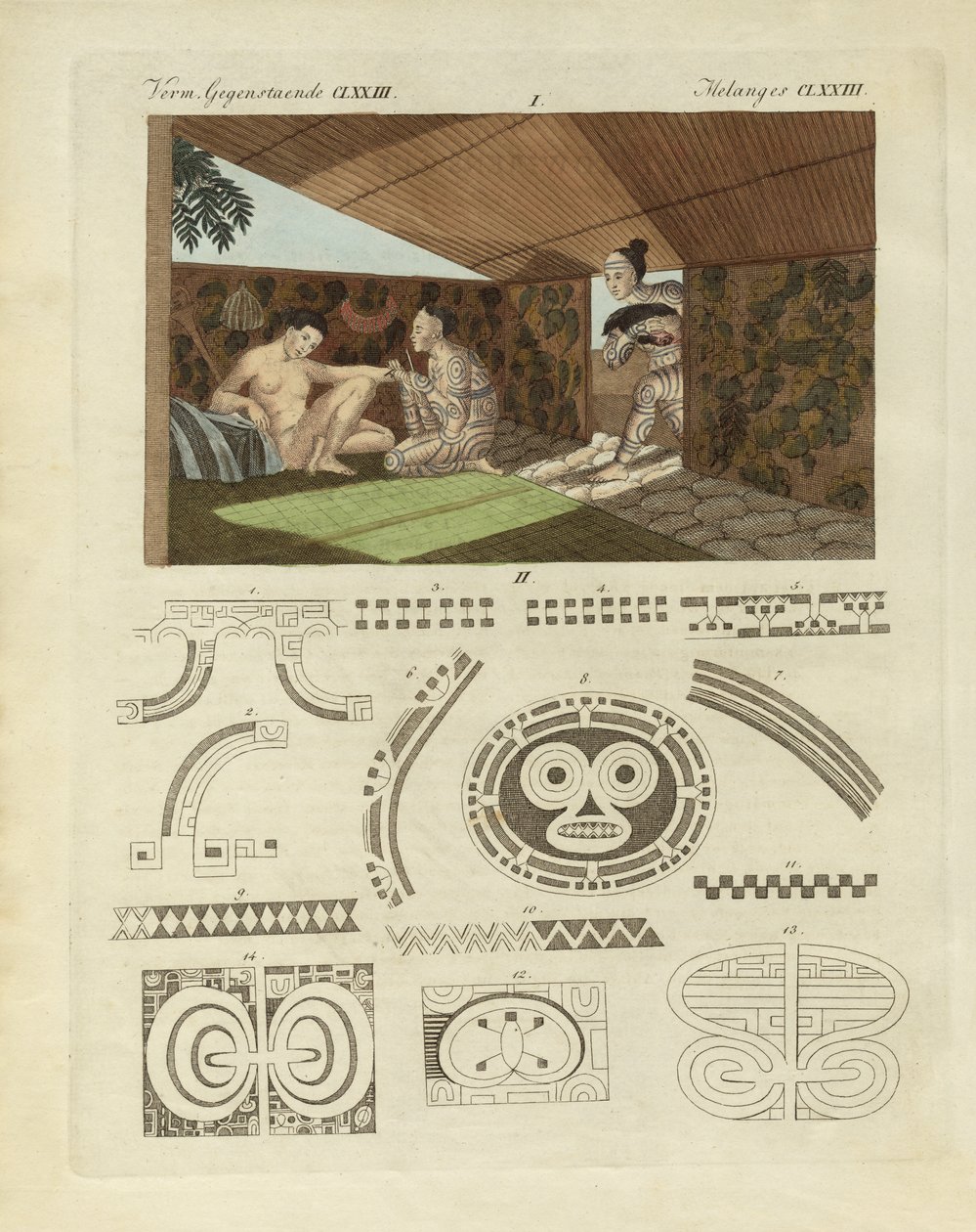 Druh tetování v Nurahiwa (barevné rytí) od German School