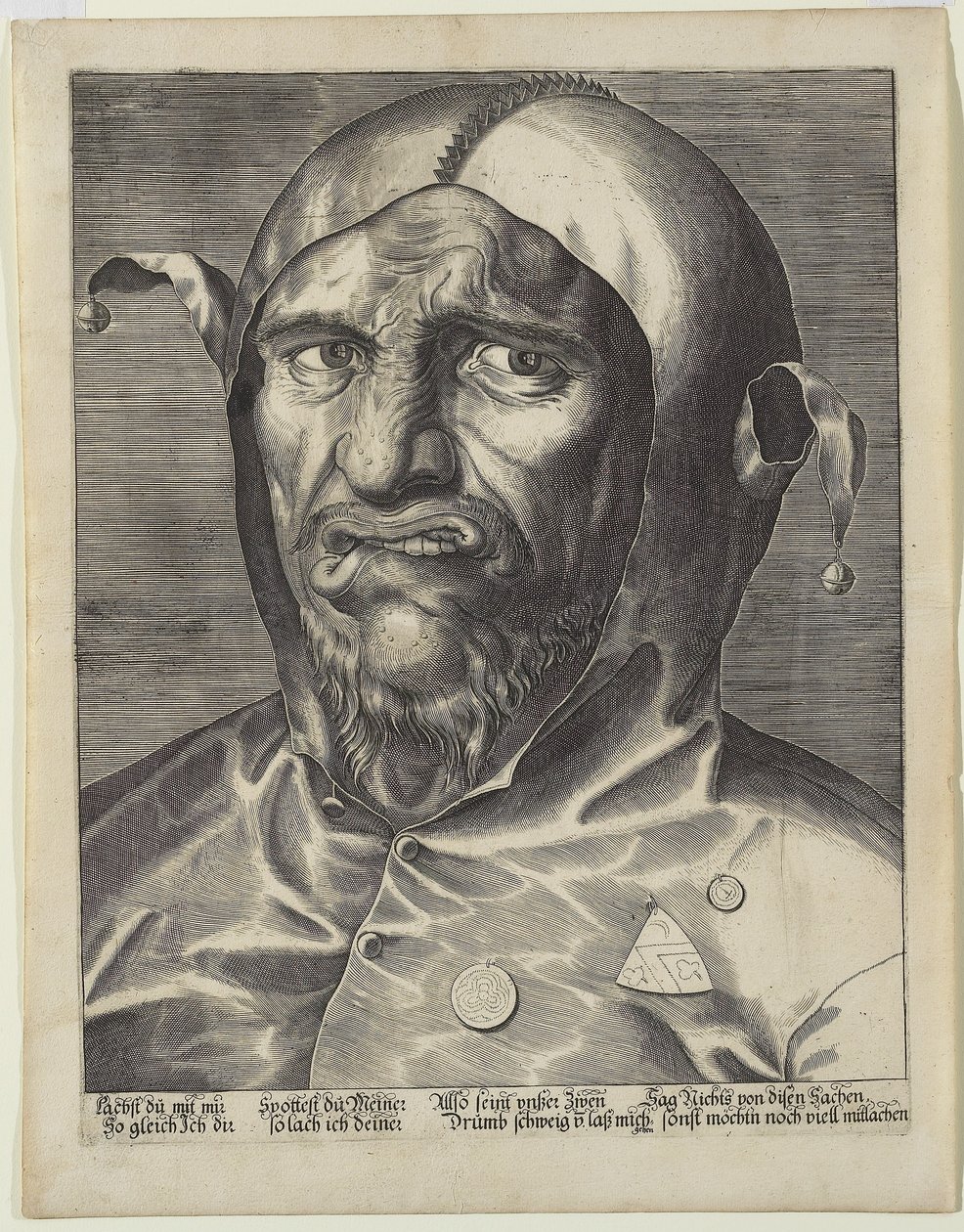 Velká hlava šaška, kolem 1600 od German School