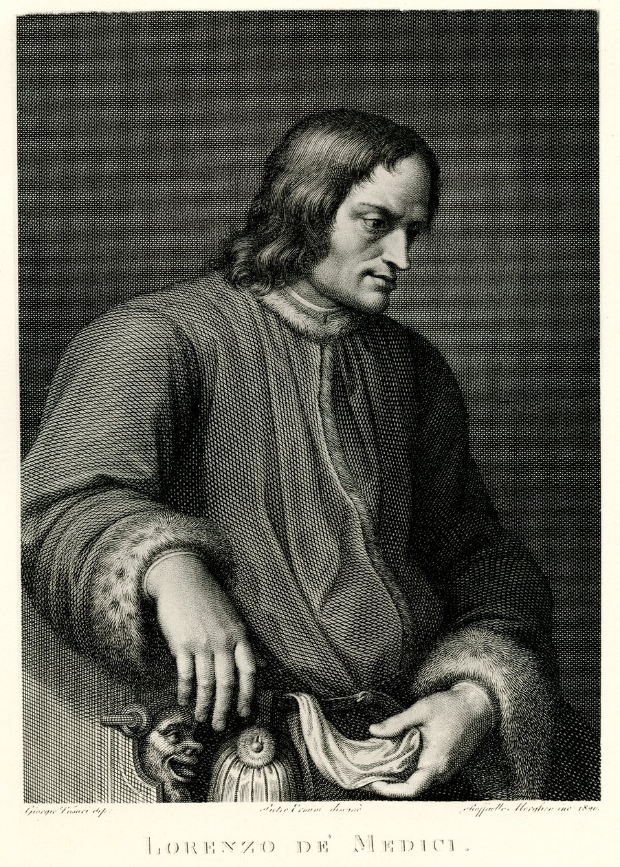 Lorenzo de Medici, 1884-90 (fototyp) od German School