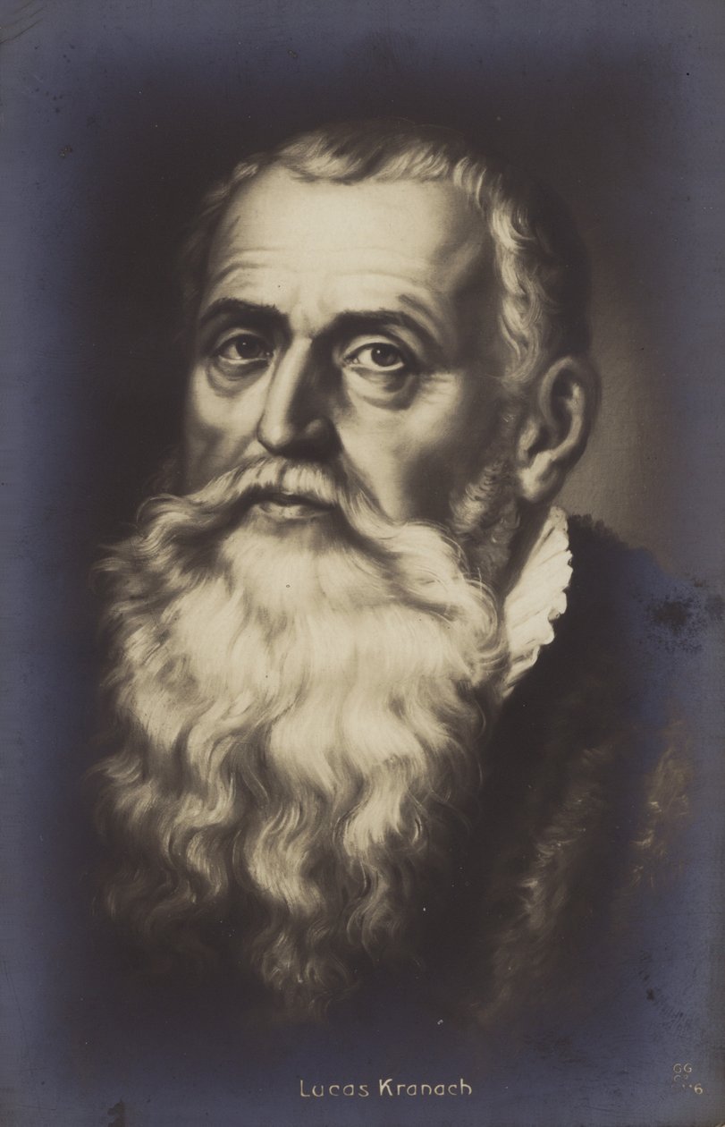 Lucas Cranach starší, německý malíř a grafik (litografie) od German School