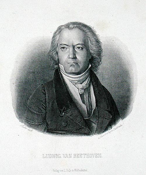 Ludwig van Beethoven (1770-1827) (rytina) od German School