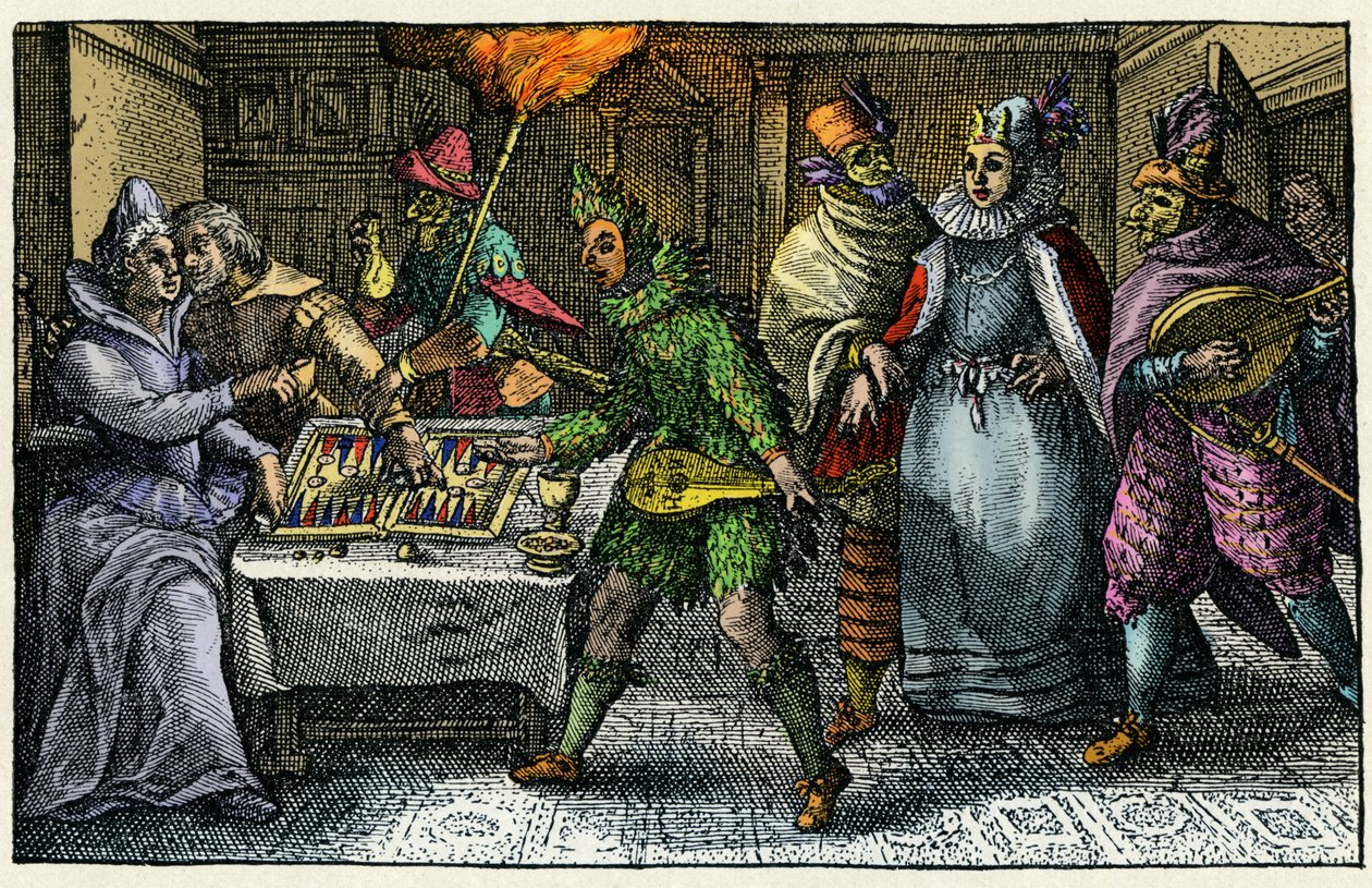 Masky navštěvující všechna obydlí přinášejí rituální masopustní veselí do každé domácnosti. od German School