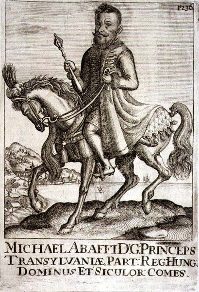 Michael Apafi (1632-90) princ Transylvánie, ilustrace z knihy o osmanských taženích v Evropě, vyryl Paul Furst (c.1605-66) od German School