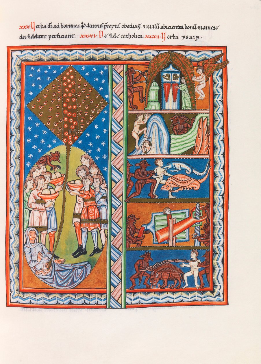 Miniatura z Liber Scivias od Hildegardy z Bingenu, c. 1175 (faksimile) od German School