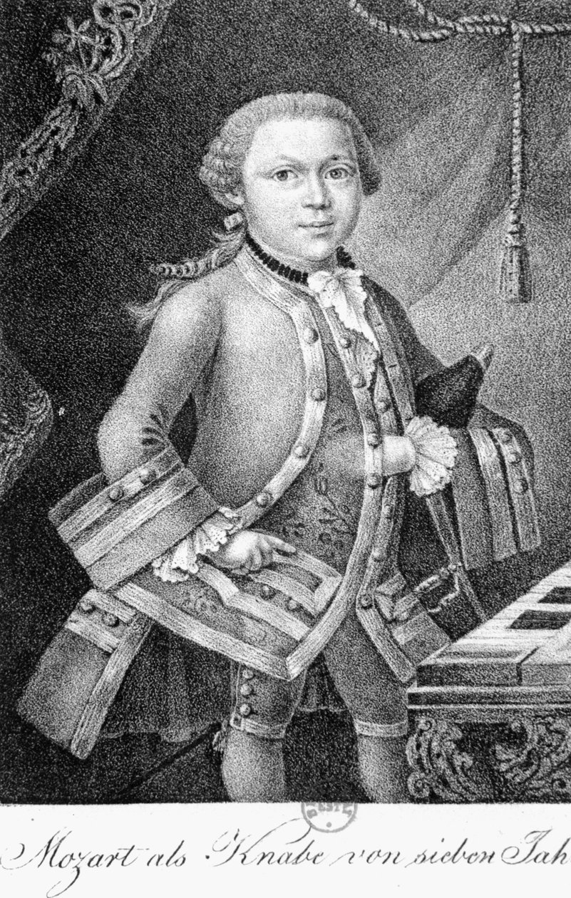 Mozart jako 7letý chlapec od German School