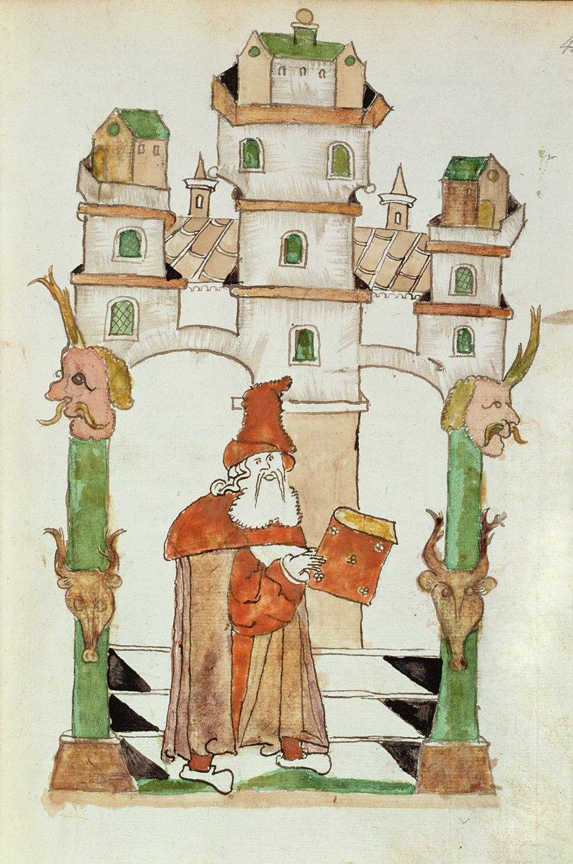 Ms Add 15697 fol.44 Arabský astrolog Albumasar, z kompilace, kterou napsal Jacobus Scracz de Indagine od German School