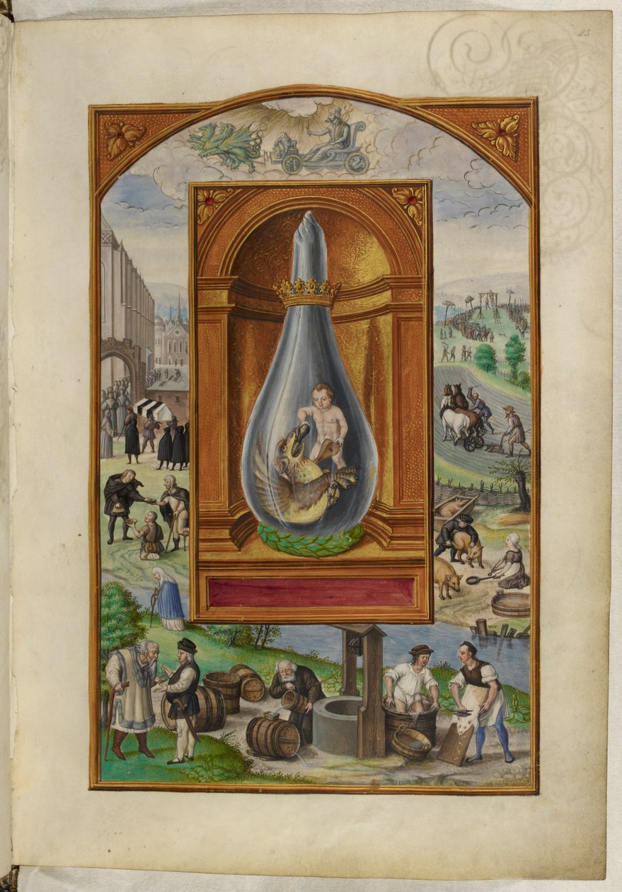 Paní Harley 3469, f.23 Dítě a drak v baňce, Čtvrté pojednání, z 