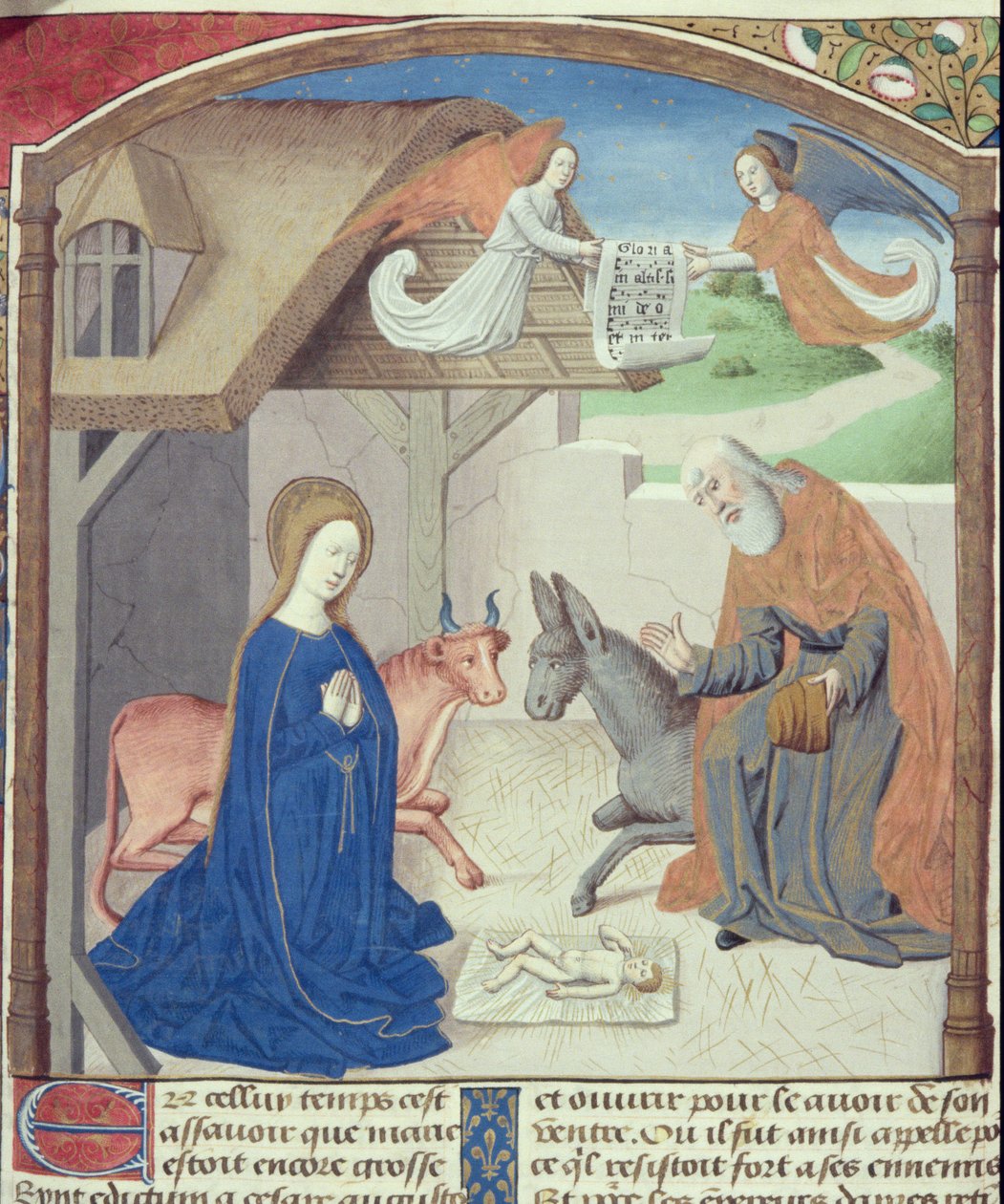 Paní Hunter 36 f.55v Svatá rodina, od Vita Christi, od Ludolfa Saského, kolem 1300-7778 od German School