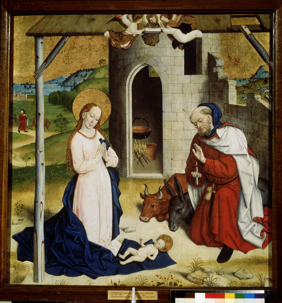 ""Nativite"" (The Adoration of the Christ Child) Detrempe de l