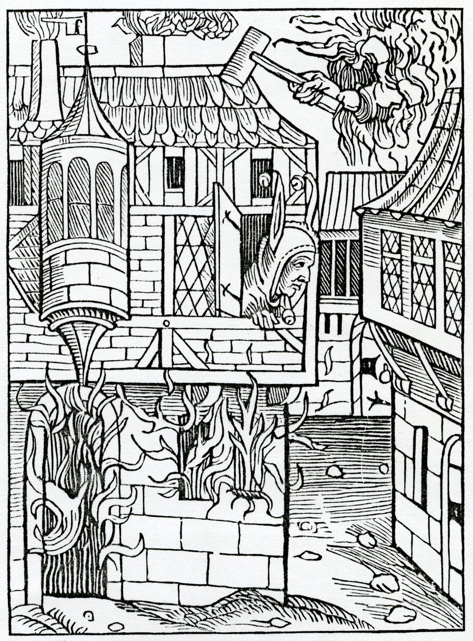 O bostynge nebo hauynge důvěře ve štěstí, ilustrace z anglického překladu Alexandra Barclaye „The Ship of Fools“, z vydání vydaného v roce 1874 od German School