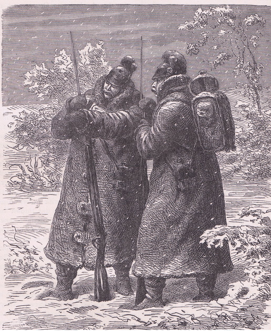 Outpost in the snow, Cassells History of the War between France and Germany vydané nakladatelstvím Cassell and Company Limited, kolem roku 1890 (litho) od German School