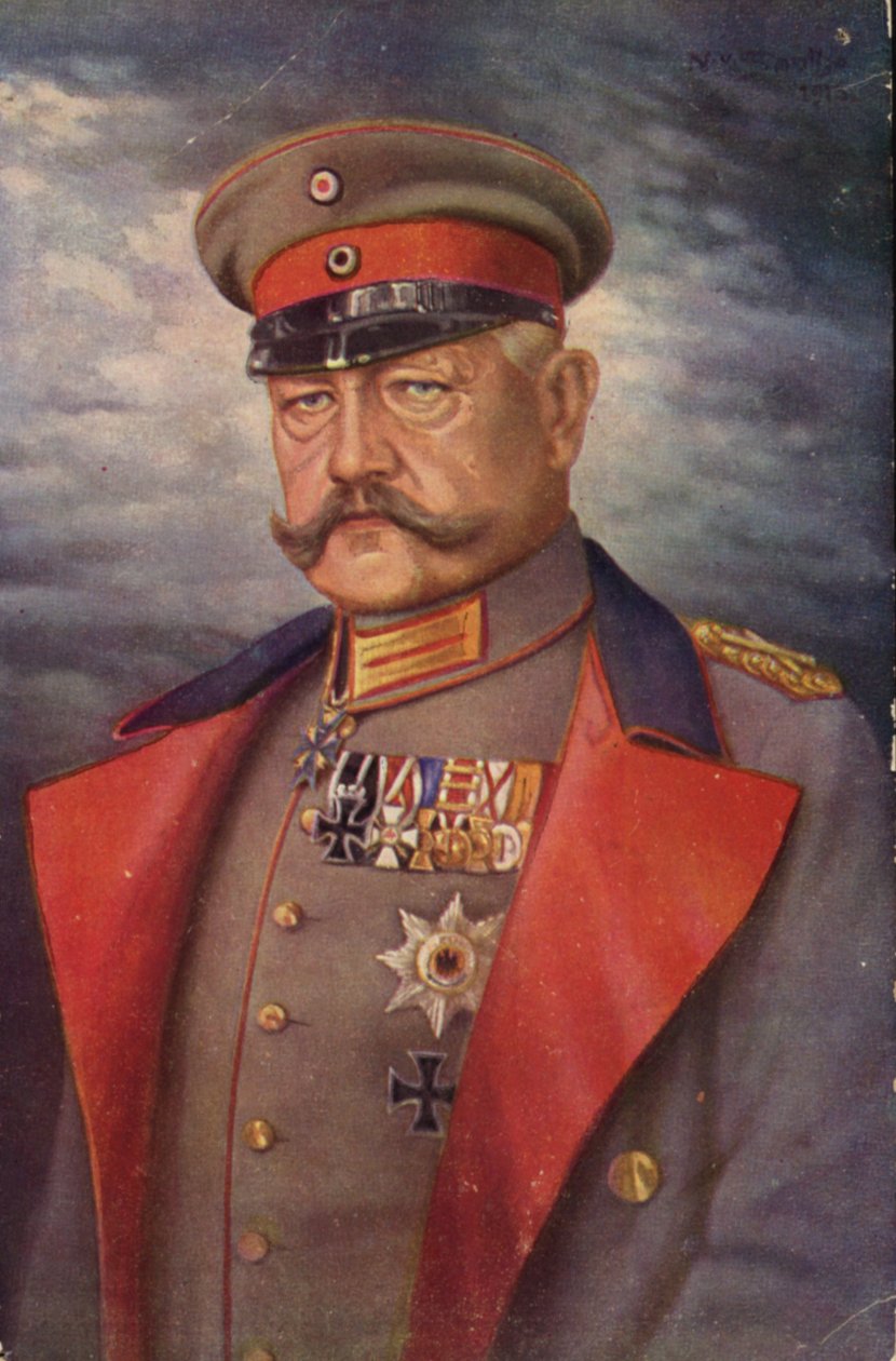 Paul von Hindenburg (barevná litografie) od German School