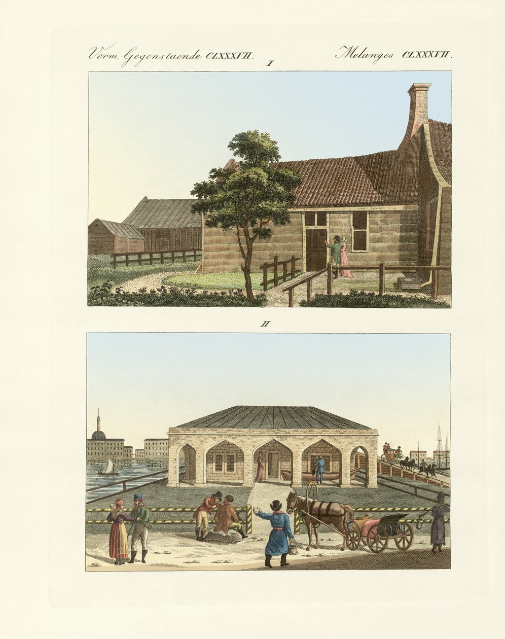 Peter Veliký jako tesař (barevná rytina) od German School
