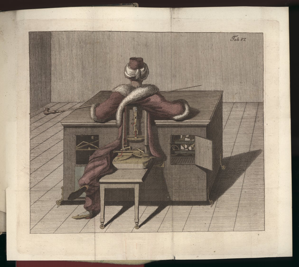 Talíř VI, od Uberu šachista pana von Kempelena a jeho replika, Lipsko a Drážďany: Joh. Gottl. Breitkopf, 1789 od German School