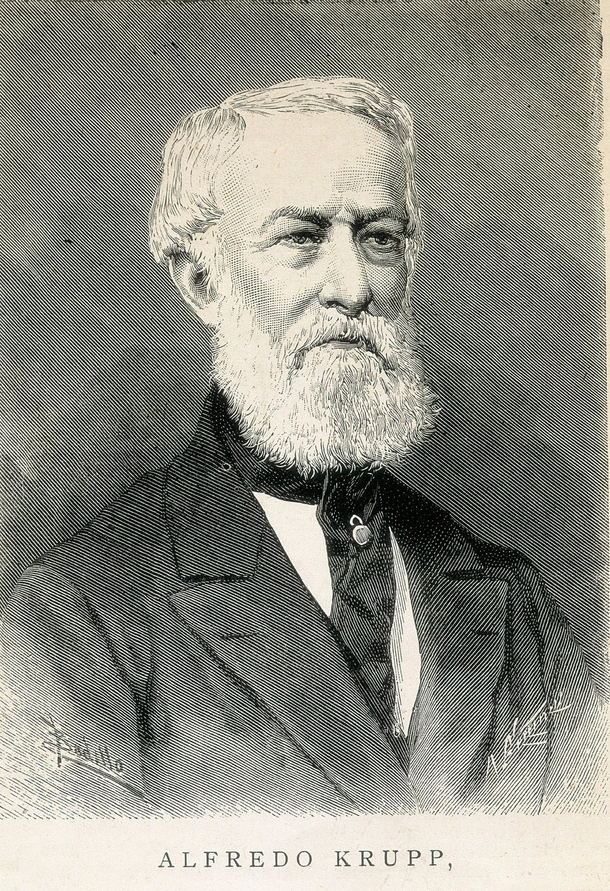 Portrét Alfreda KRUPPA (1812-1887), německého ocelářského průmyslníka od German School