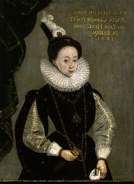 Portrét Anny Marie, vévodkyně Bavorska od German School