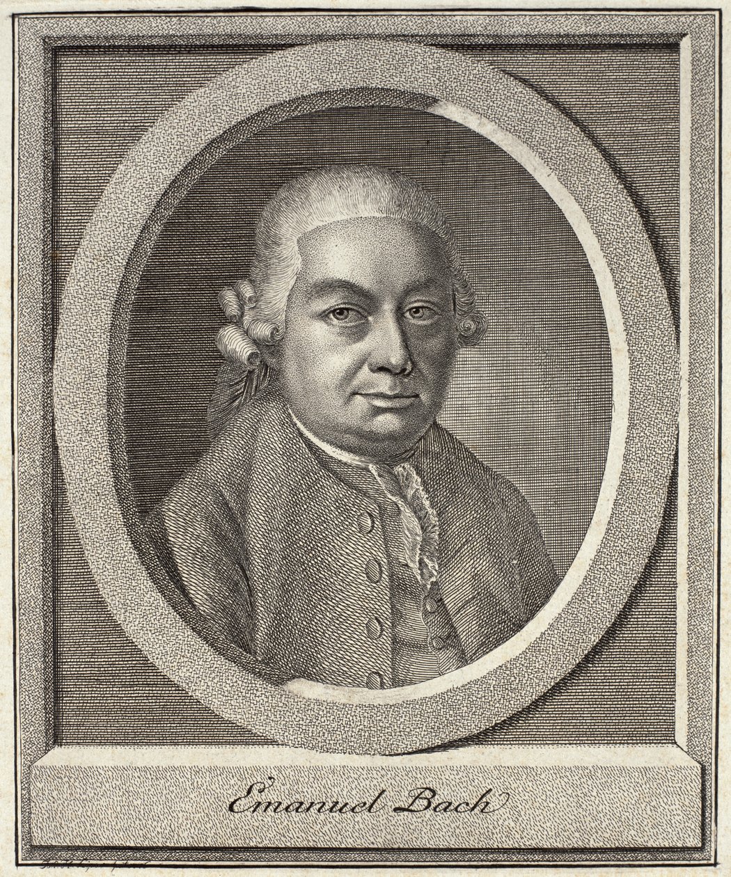 Portrét Carla Philippa Emanuela Bacha (1714-88) od German School