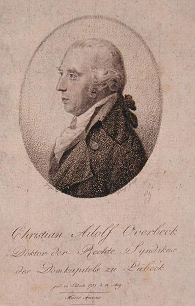 Portrét Christiana Adolfa Overbecka (1755-1821) (rytina) od German School