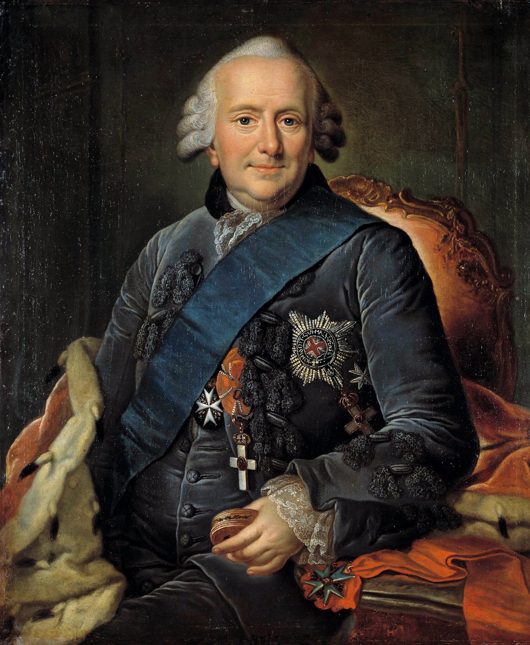 Portrét Ferdinanda, vévody z Brunswicku (1721-1797), vrchního generála pruské armády, zdobí insignie řádu podvazku Anonymní německé malířství od German School