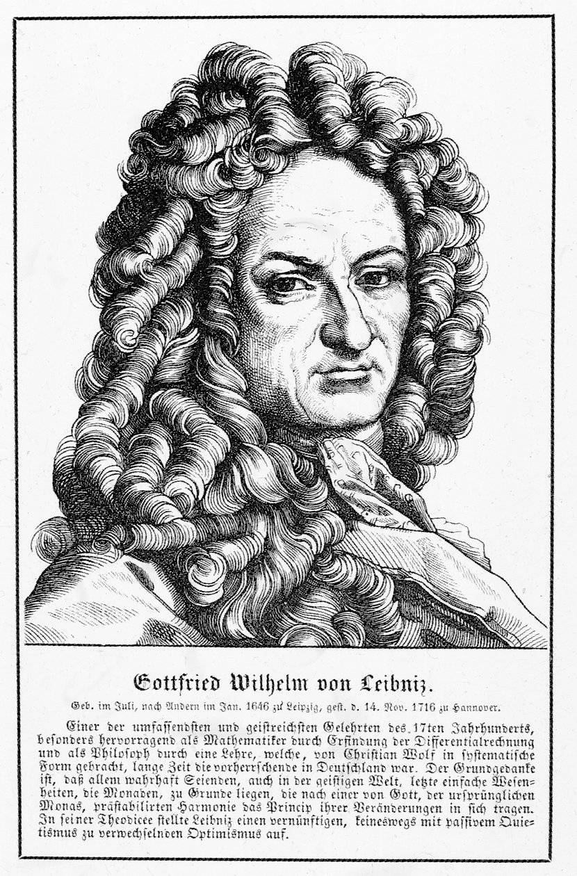 Portrét Gottfrieda Wilhelma Leibnize (1646-1716) od German School