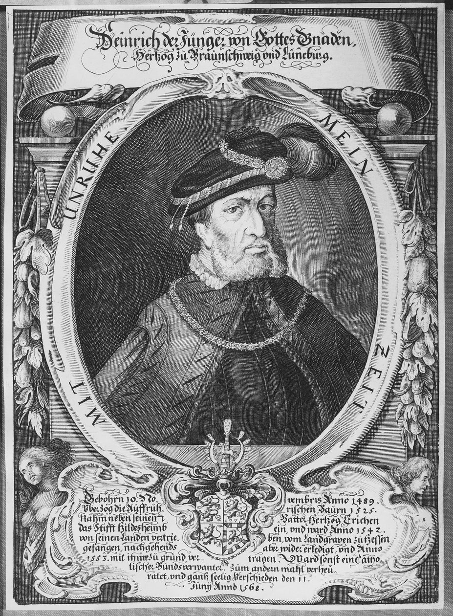 Portrét Jindřicha mladšího (1489-1568), brunšvického a lounského vévody od German School