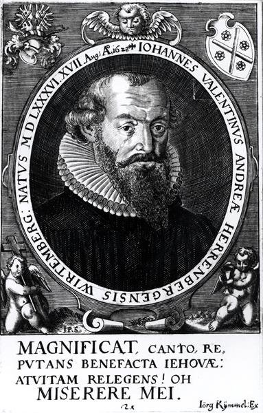 Portrét Johanna Valentina (nar. 1586) z Herrenbergu a Württemberska, vyrytý Iorgem Rimmelem, 17. srpna 1628 od German School