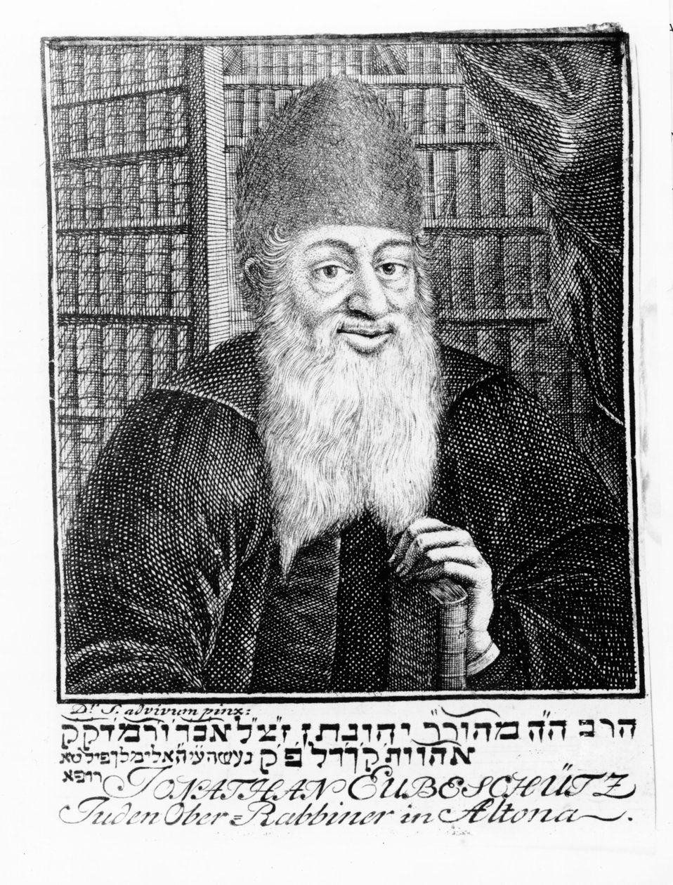 Portrét Jonathana Eubeschutze, vrchního rabína v Altoně od German School