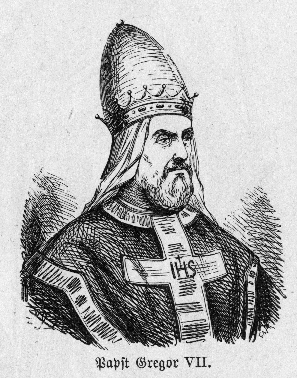 Portrét papeže Gregoire VII (Hildebrand od German School