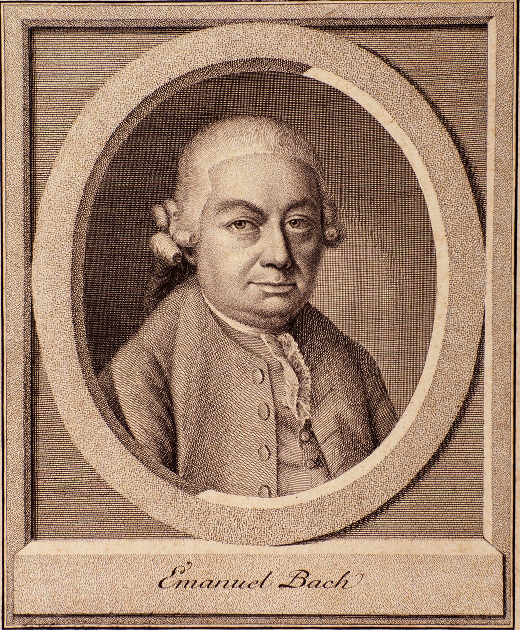 Portrét německého skladatele Carla Philippa Emanuela Bacha (1714-1788), syna Johanna Sebastiana Bacha od German School