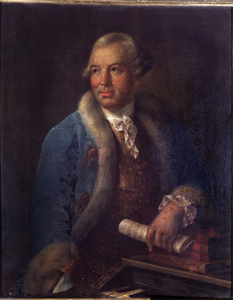 Portrét německého skladatele Christopha Willibalda Glucka od German School