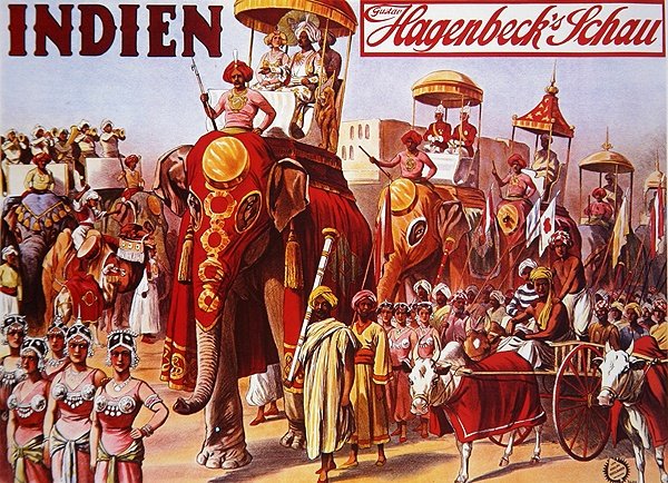 Reklamní plakát "Indien - Hagenbeck
