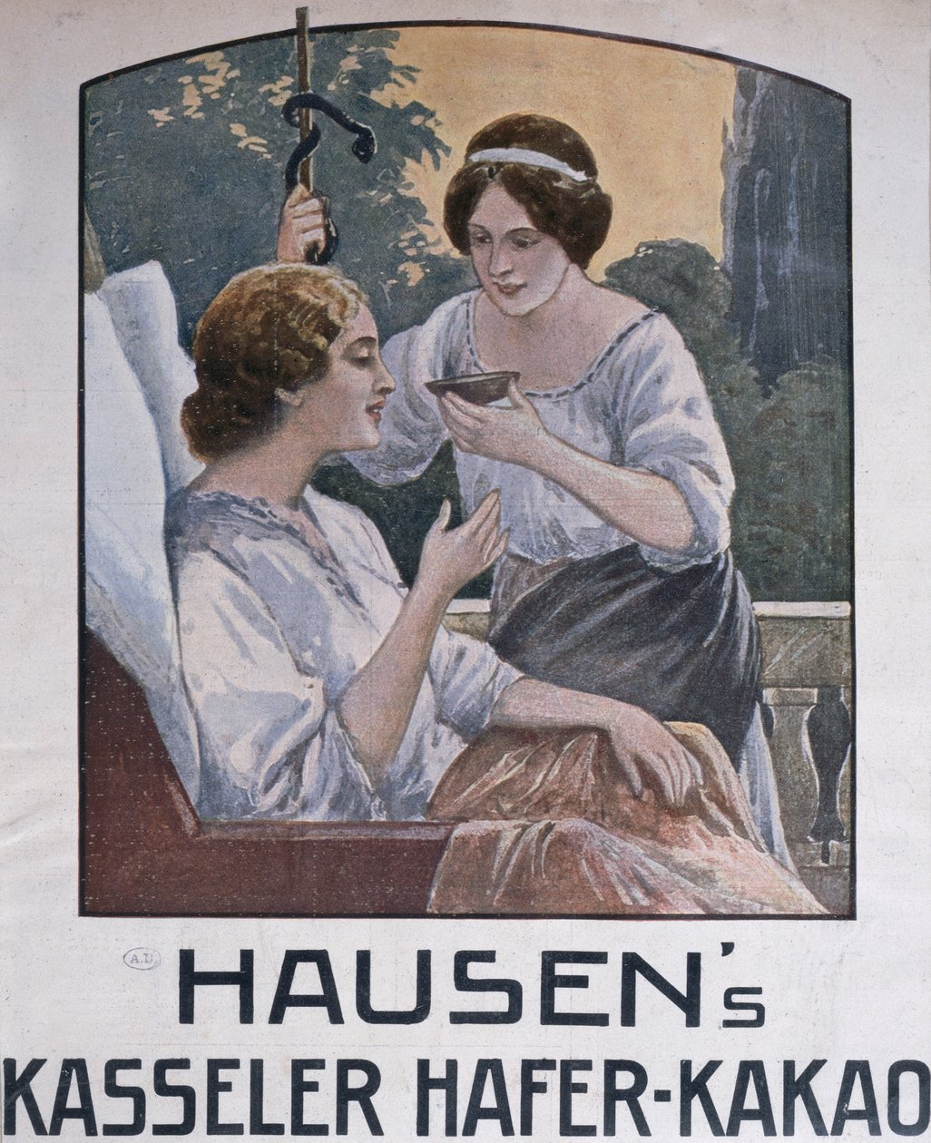 Plakát reklamní čokolády z Kasselu, 1908 od German School