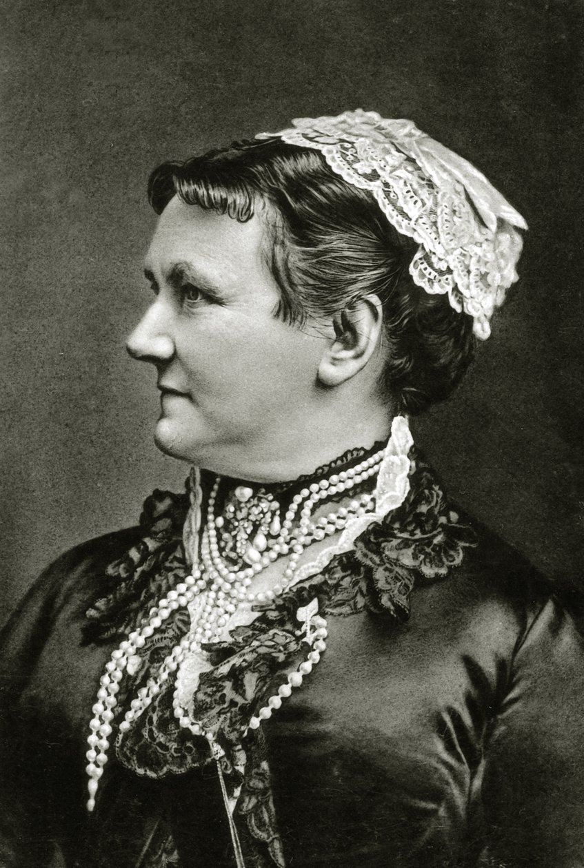 Saská královna Carola kolem roku 1890 (černobílá fotografie) od German School