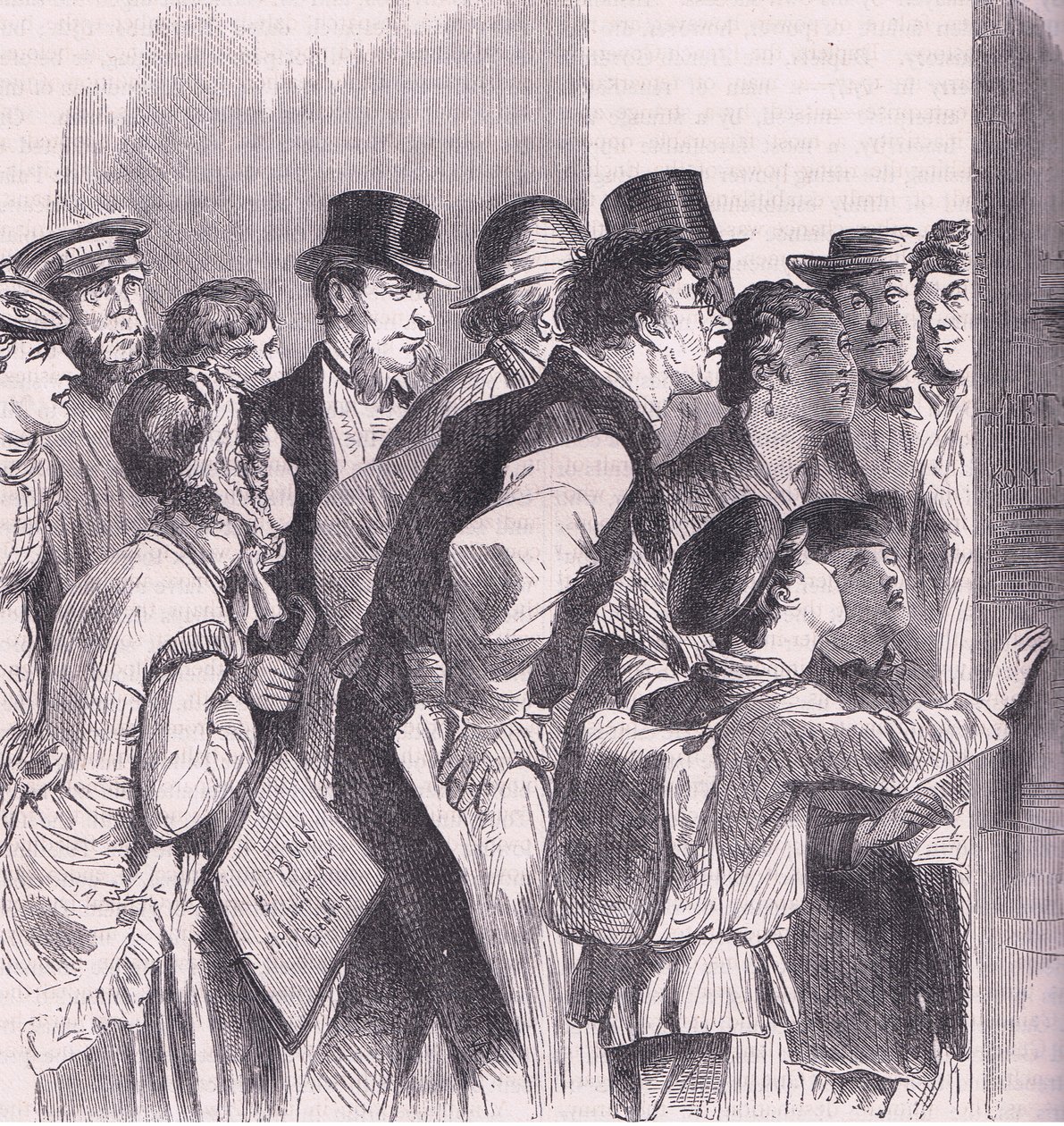 Při čtení zpráv v Berlíně, Cassells History of the War between France and Germany vydané společností Cassell and Company Limited, kolem roku 1890 (litho) od German School