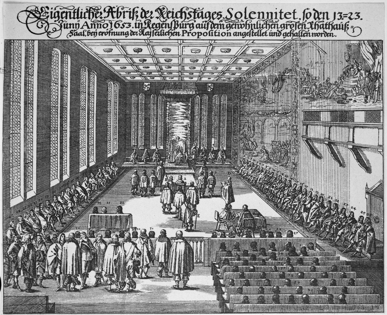 Říšský sněm v Řezně ve velké radní síni v Řezně od German School