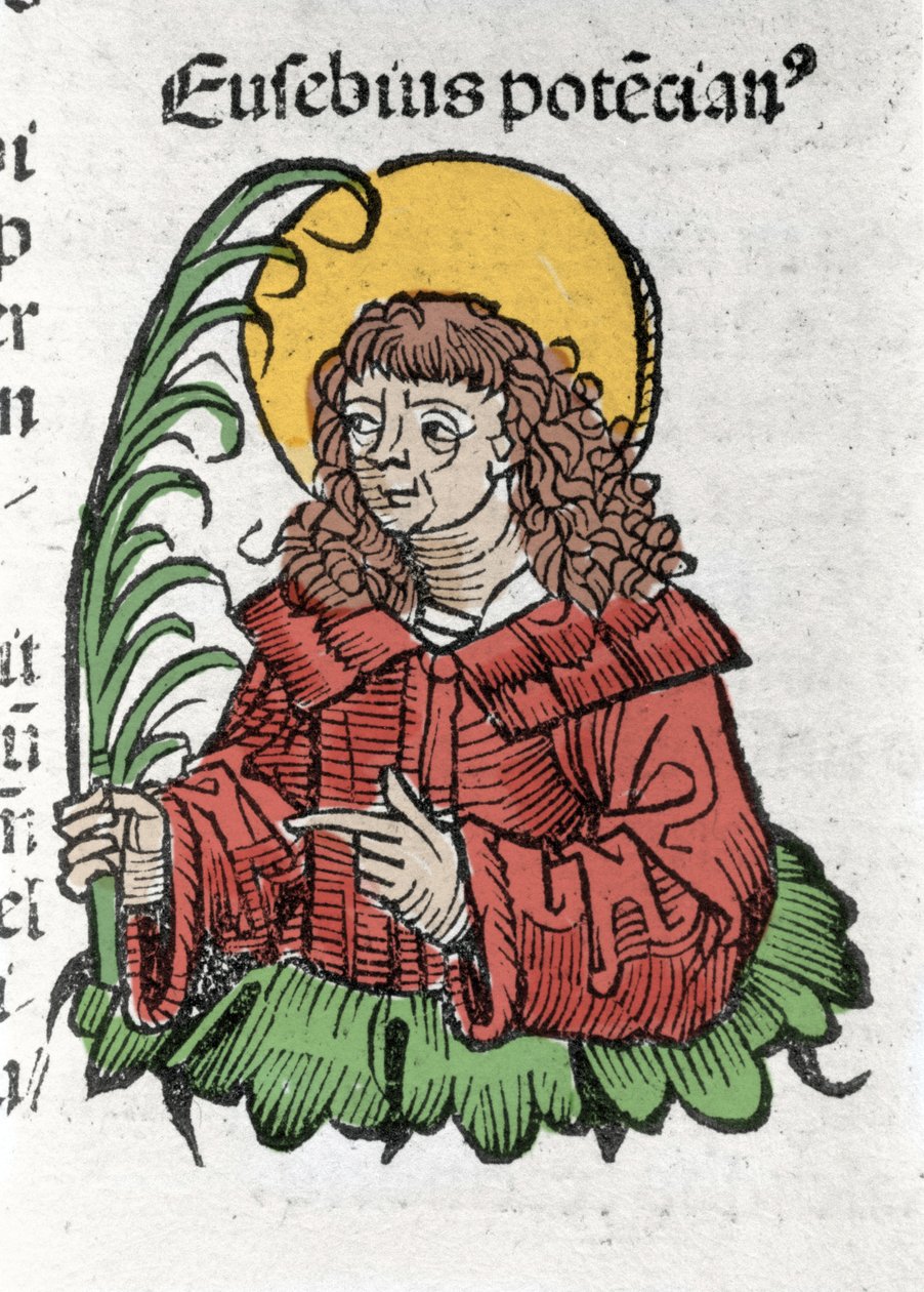 Zastoupení Saint Eusebe. Xylografie „kronik Norimberku“ od Hartmanna Schedela od German School