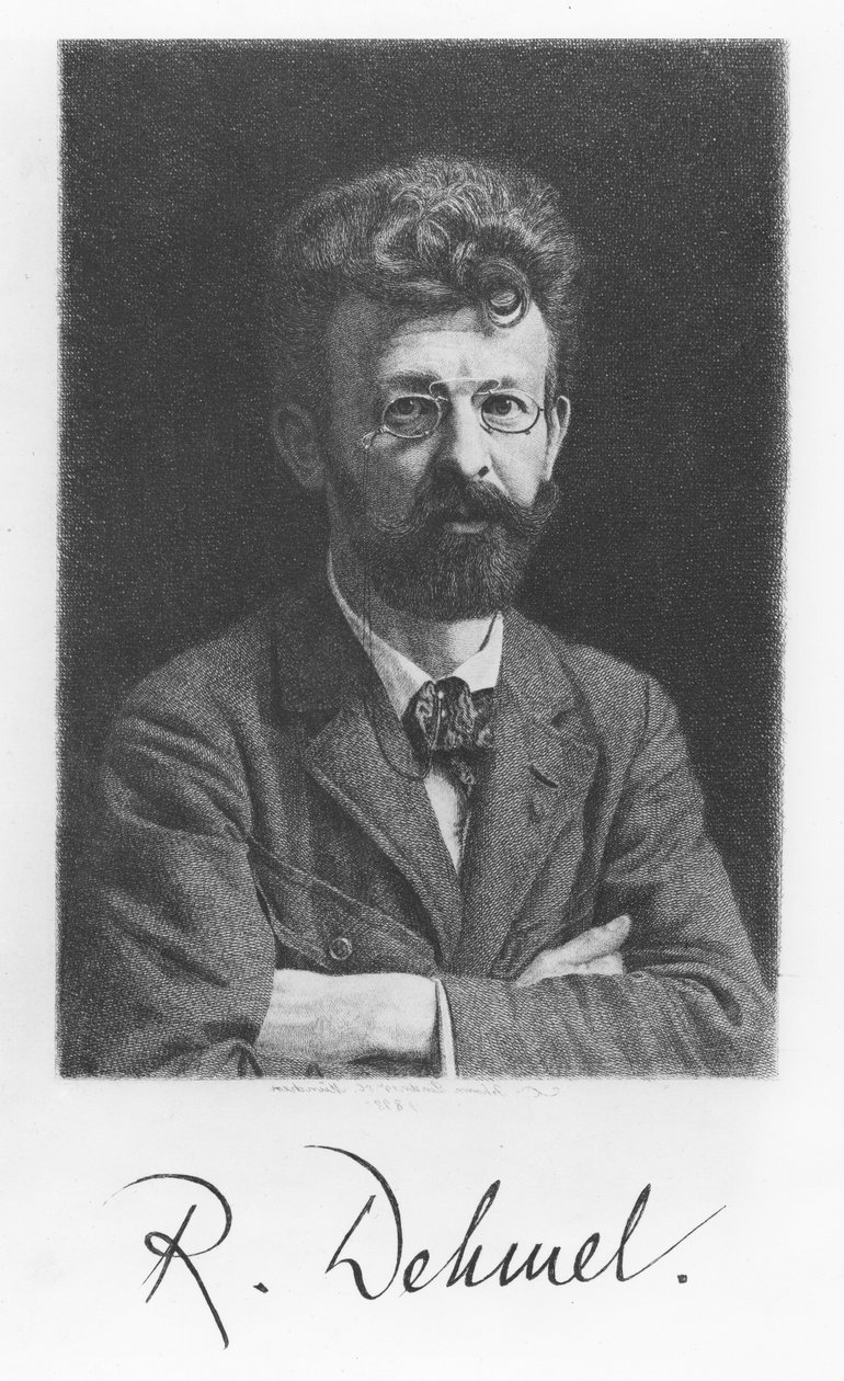 Richard Dehmel (rytina) od German School
