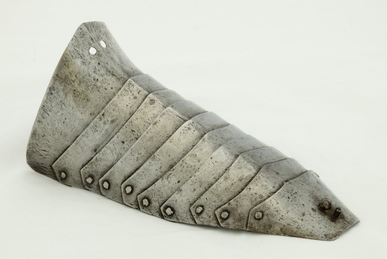 Pravý Sabaton, kolem 1490, restaurováno 1850-1925 (ocel a kůže) od German School